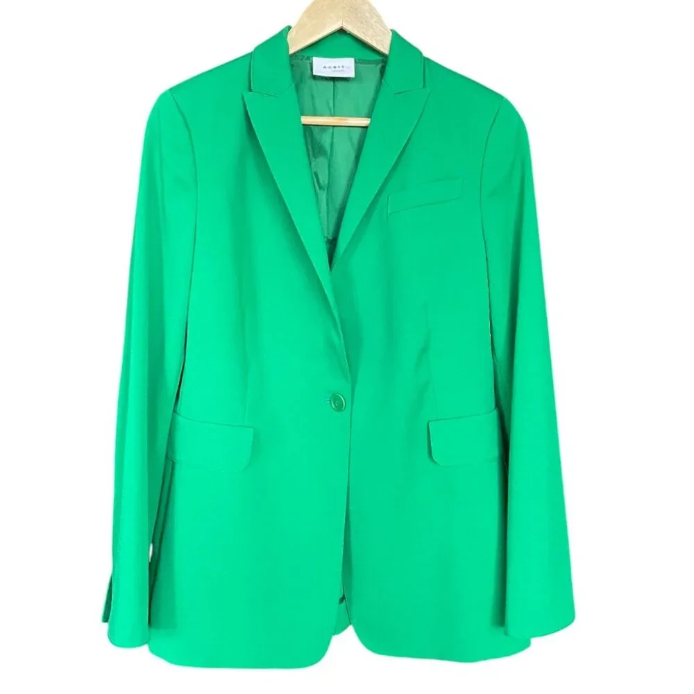 Akris Punto Emerald Wool Statement Blazer – Size 12 – Luxury Collector Piece - Picture 5 of 10
